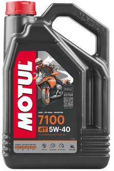 Motul 7100 motorolie 5w40 100% Synthetisch 4 liter
