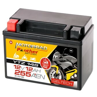 Accu YTZ14S GEL Panther onderhoudsvrij