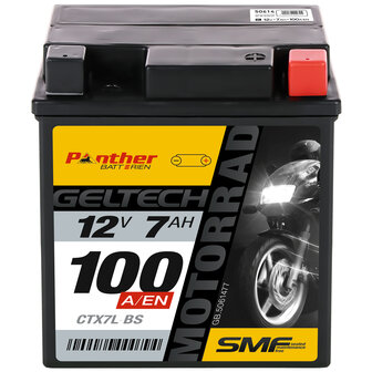 Accu YTX7L-BS GEL Panther onderhoudsvrij