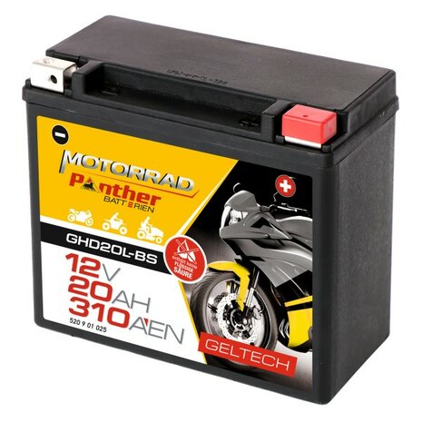 Accu GHD20L-BS GEL Harley Davidson onderhoudsvrij